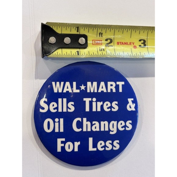 Walmart Service Department Store employee Button Shirt Pin oil change tire shop - Picture 1 of 2